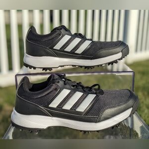 Adidas Tech Response 2.0 Black White Men's Rubber Spike Golf Shoes Size 8.5